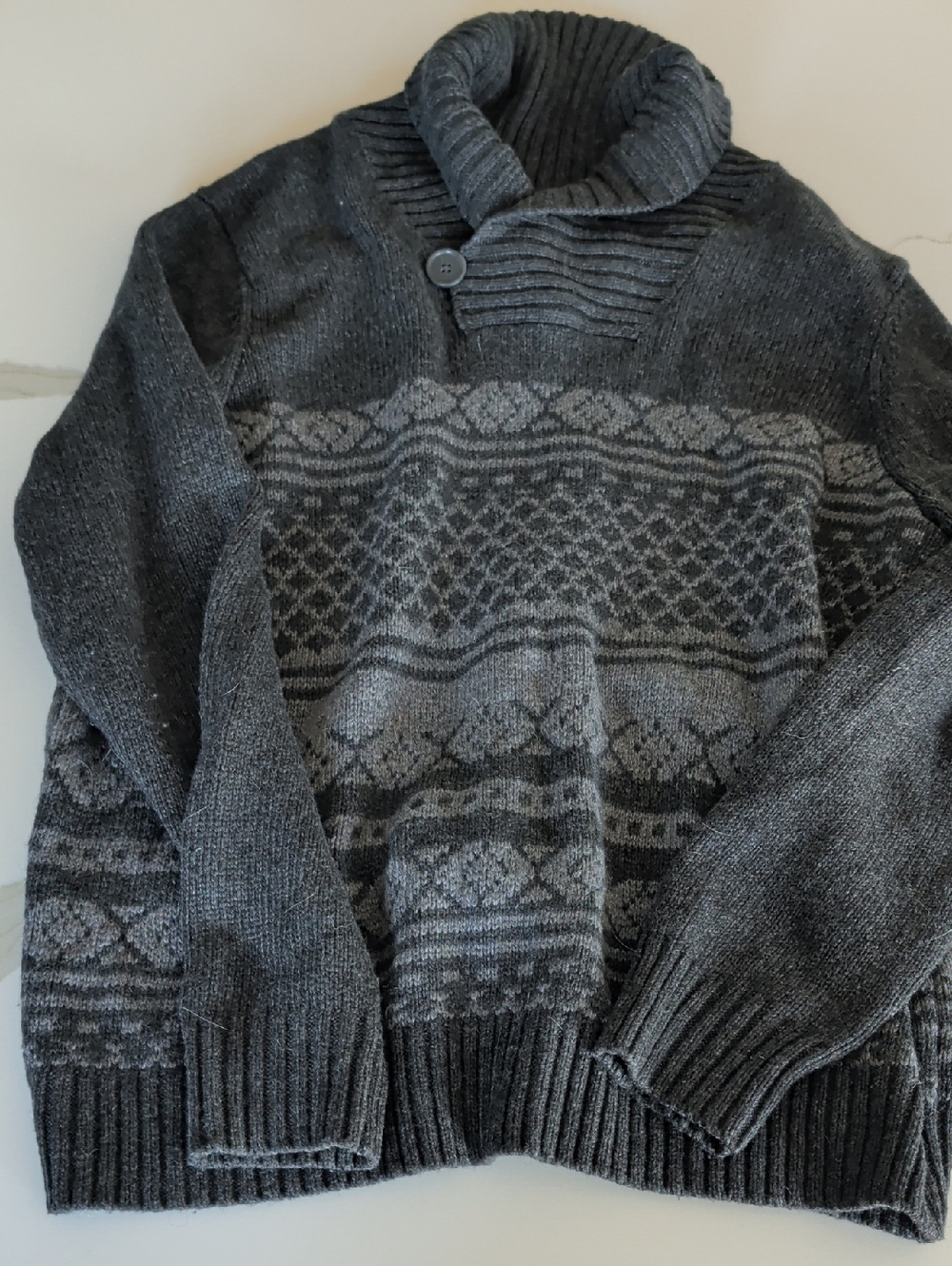 Merona Dark Gray Patterned Turtleneck Sweater